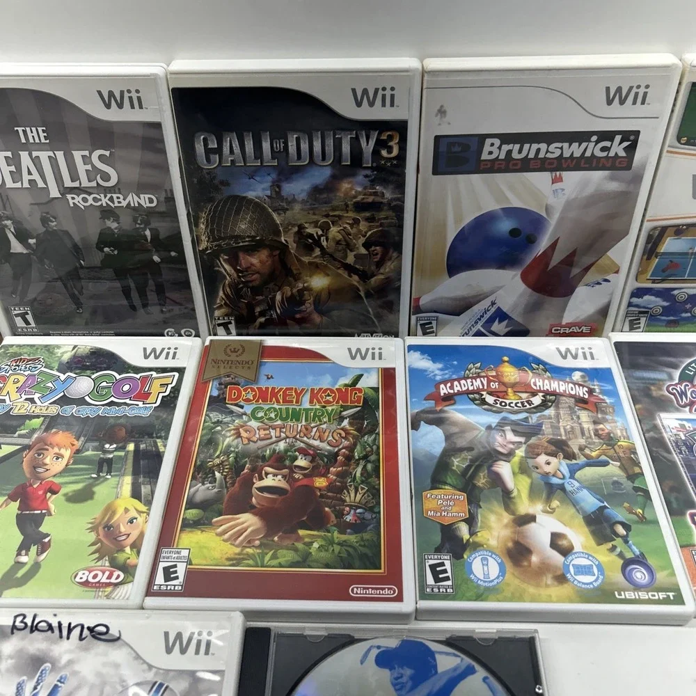 12 Nintendo Wii Games Bundle Donkey‎ Kong Sports Hunting & More Lot Great Value